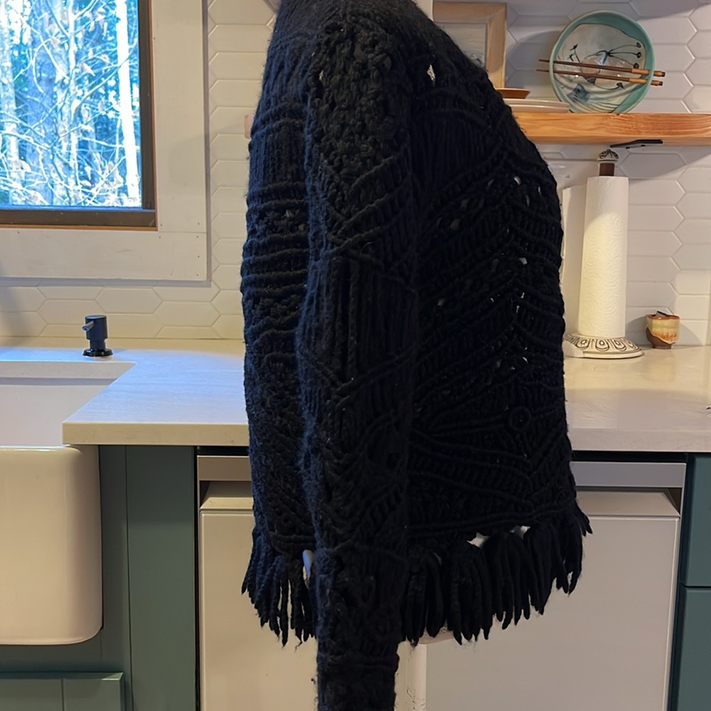 Tabula Rasa Wool Crocheted Cardigan - Picture 6 of 9